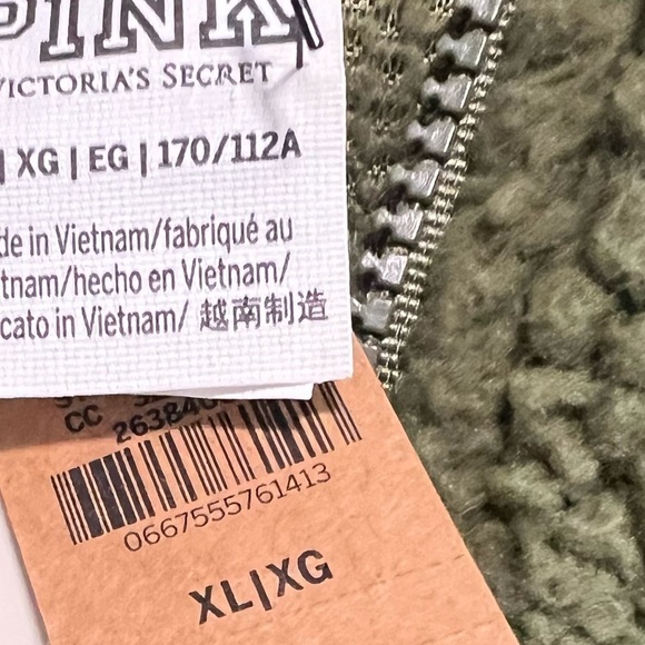 Pink Victoria Secret Sherpa Hoodie Pullover Half Zip Sweater, New with Tags - Picture 7 of 7